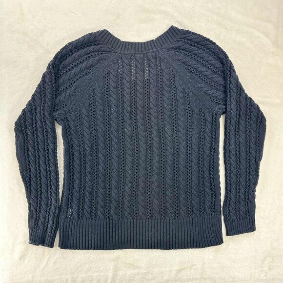 Old Navy Women’s Plus Black Cable Knit Sweater - Picture 4 of 11